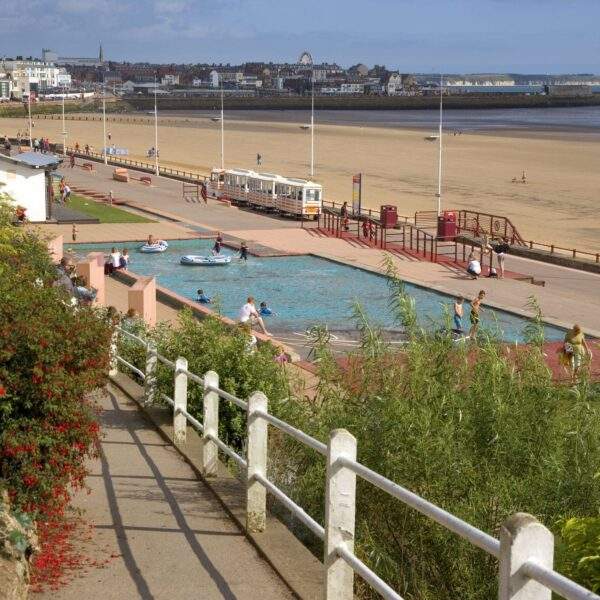 A view from the south side of Bridlington looking towards the harbour Bridlington South Beach looking towards the harbour