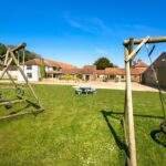Cottages at Field House from the playground