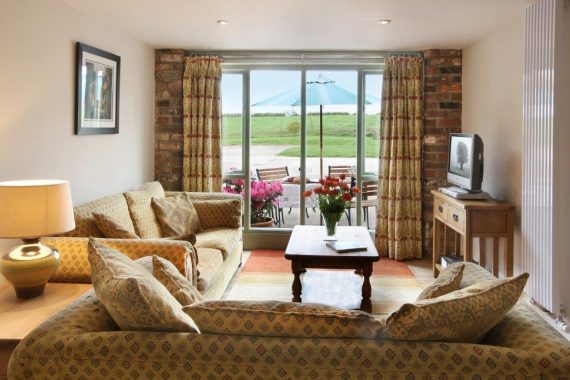 The Byre living area at Field House Farm cottages