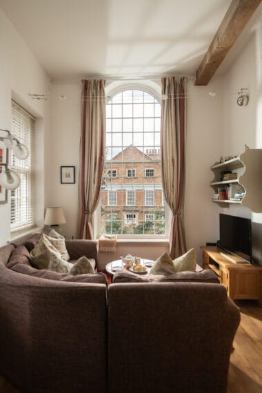 _MAR York Malt Living lge window distant  York Malt House large living room window