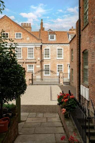 _MAR York View down courtyard to Ogleforth York Old Brewery courtyard from apartments towards Ogleforth