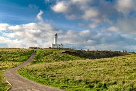Flamborough. Two lighthouses walk